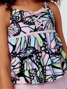 Justice Butterfly Tankini Swim Set